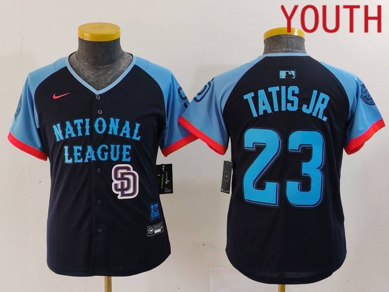 Youth San Diego Padres #23 Tatis jr Blue All star 2024 Nike MLB Jersey style 6